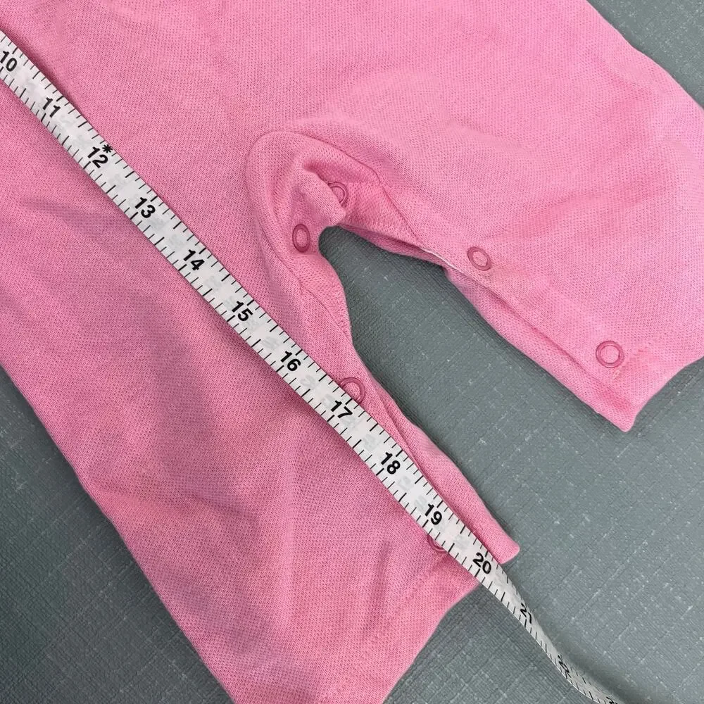 Vintage Carter's Pink Ruffle Lace Coverall Romper 9 Months USA